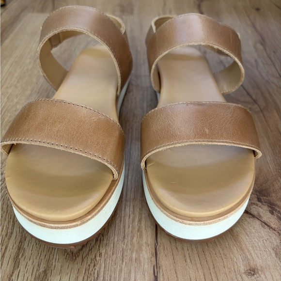Nisolo Flatform Leather Sandals, Almond, Women’s size 7 - Picture 3 of 14